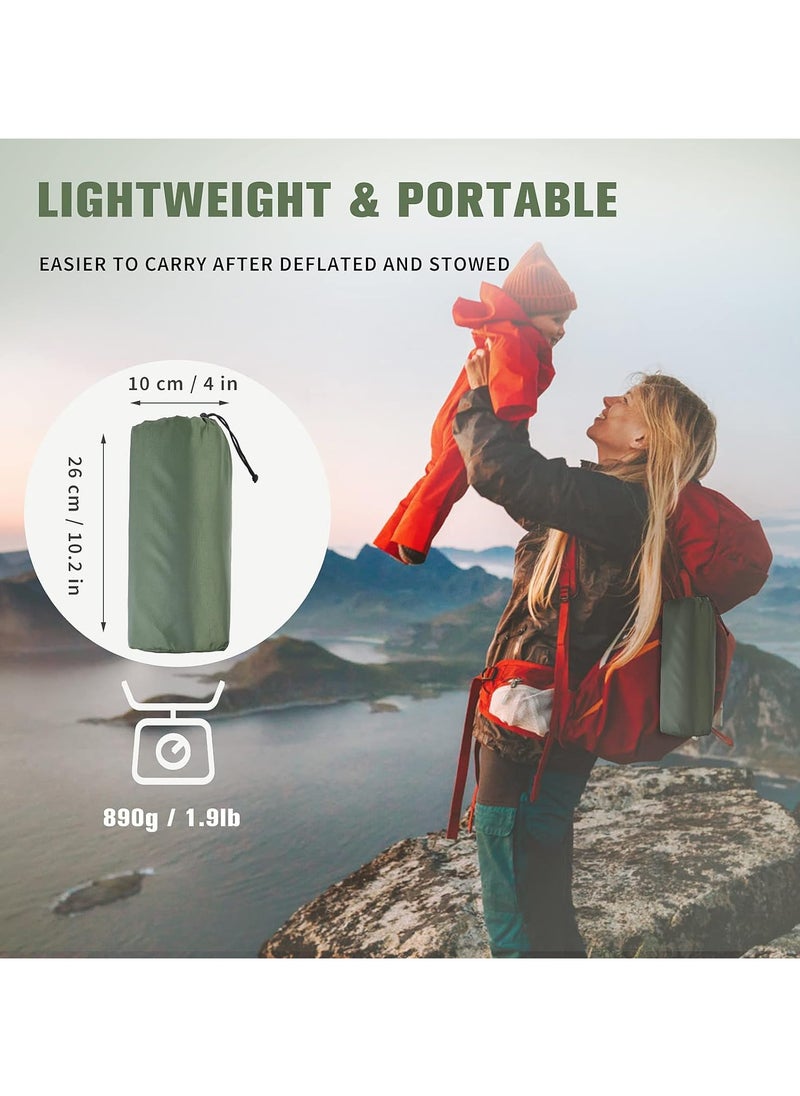 Generic Camping Sleeping Pad, Extra Thickness 10 CM Inflatable Sleeping Mat with Pillow Built-in Pump, Compact Ultralight Waterproof Camping Air Mattress for Backpacking, Hiking, Tent, Traveling  - Image 5