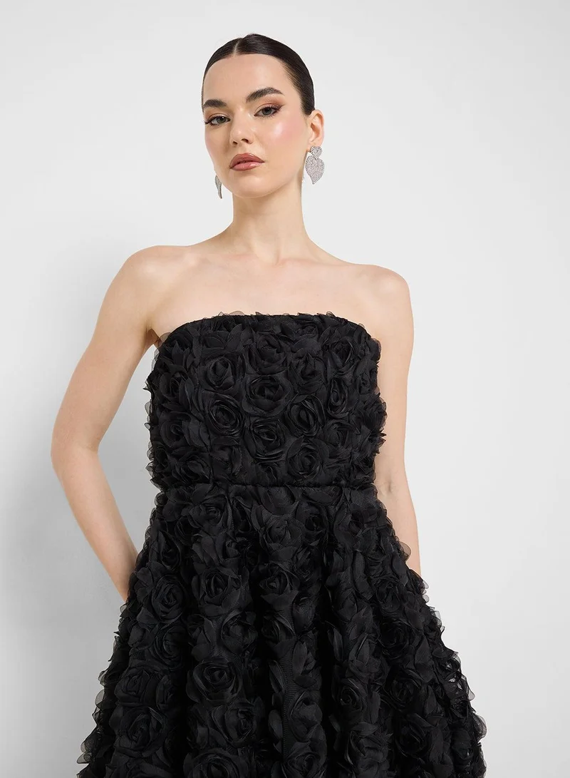 Ginger Boutique  Floral Strapless Dress for Women | Best Price UAE