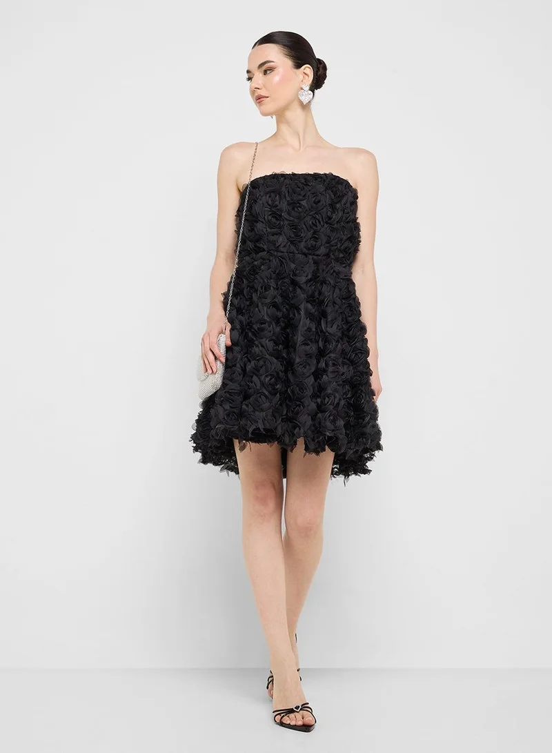 Ginger Boutique Floral Strapless Dress