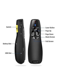 Wireless Presenter Remote Controller R400 2.4GHz Wireless USB Presenter PowerPoint Red Laser Pen Pointer PPT Clicker for Presentation - pzsku/ZE4070F1870C18EE49A88Z/45/_/1736224338/927386aa-9a1f-4bd8-9919-deaac5386ce5