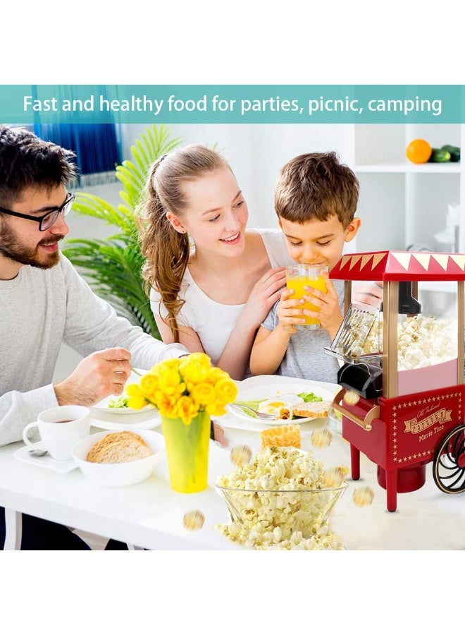 DAZE-me Electric Hot Air Popcorn Maker 1200W – Oil-Free Healthy Popcorn Popper with Measuring Scoop | Fast Pop BPA-Free Home Popcorn Machine for Family Movie Night | Kids-Safe No-Oil Snack Maker for Kitchen - Image 2