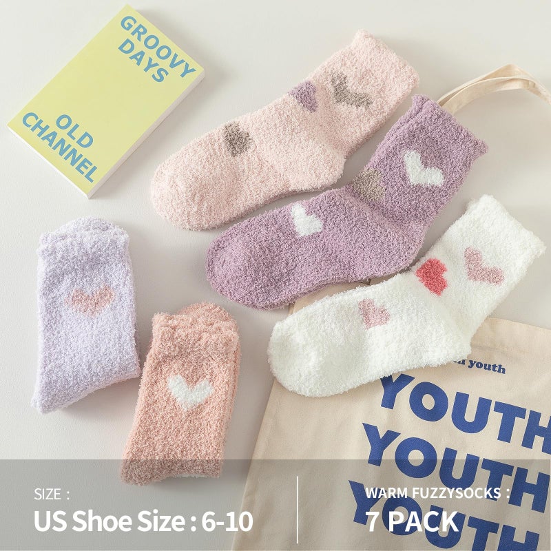Pleneal Fuzzy Socks for Women, Soft Fluffy Socks Women, Winter Warm Slipper Sleeping Sock - Image 4