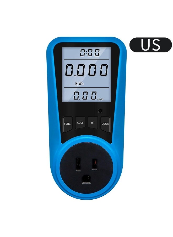 Socket Digital Current Meter Voltmeter AC Power Meter Time Watt Energy Tester US UK AU FR BR IT EU Plug Backlight Wattmeter