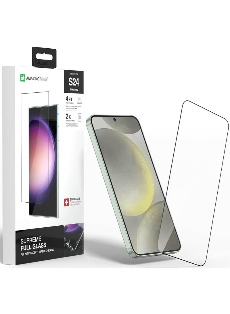 AMAZINGthing Supreme Glass for Samsung Galaxy S24 Screen Protector Radix Tempered Glass - [Case Friendly] - Image 1