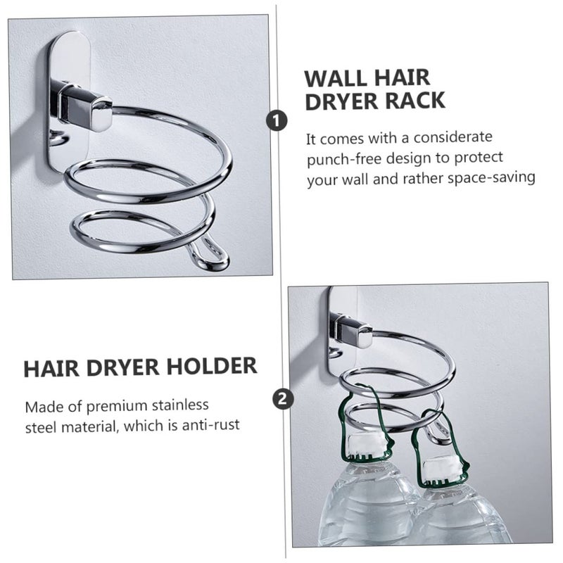 SAFIGLE Wall Mount Hair Dryer Holder Storage For Vanity Black Salon - Image 3