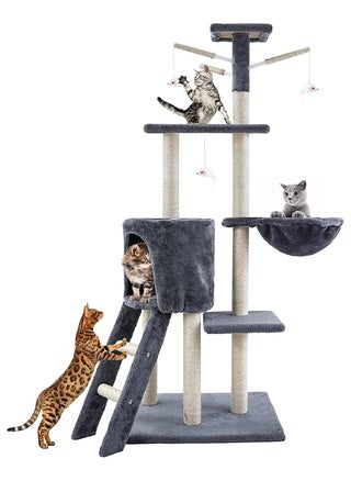 Multi -layer Cat Tree Cat Tower with a Cat Apartment with Staircase Hanging Baskets and Plush Toys Tall Cat Climbing Racks for Entertainment Rest - pzsku/ZE4074AB7DAC095A4140FZ/45/_/1703490948/a32069be-5281-4e12-bdb5-8f1b0b5144c3
