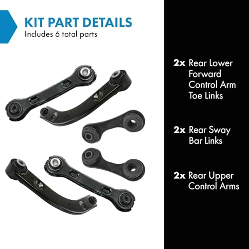 TRQ Rear Suspension Kit 6 Piece Compatible with 2004-2012 Chevrolet Malibu 2005-2010 Pontiac G6 2007-2009 Saturn Aura - Image 2
