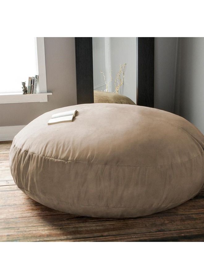 Comfy Chill Super Soft Cocoon Bed Bean Bag Velvet Beige  - Image 2