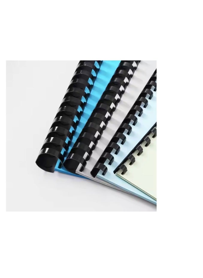 Kalon 12MM Plastic Spiral Binding Ring Black 21 holes Plastic comb binder Ring For Book and Notebook, Office & School Pack Of 100Pcs  - Image 3