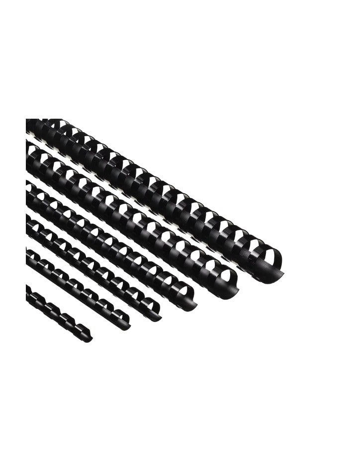Kalon 12MM Plastic Spiral Binding Ring Black 21 holes Plastic comb binder Ring For Book and Notebook, Office & School Pack Of 100Pcs  - Image 1