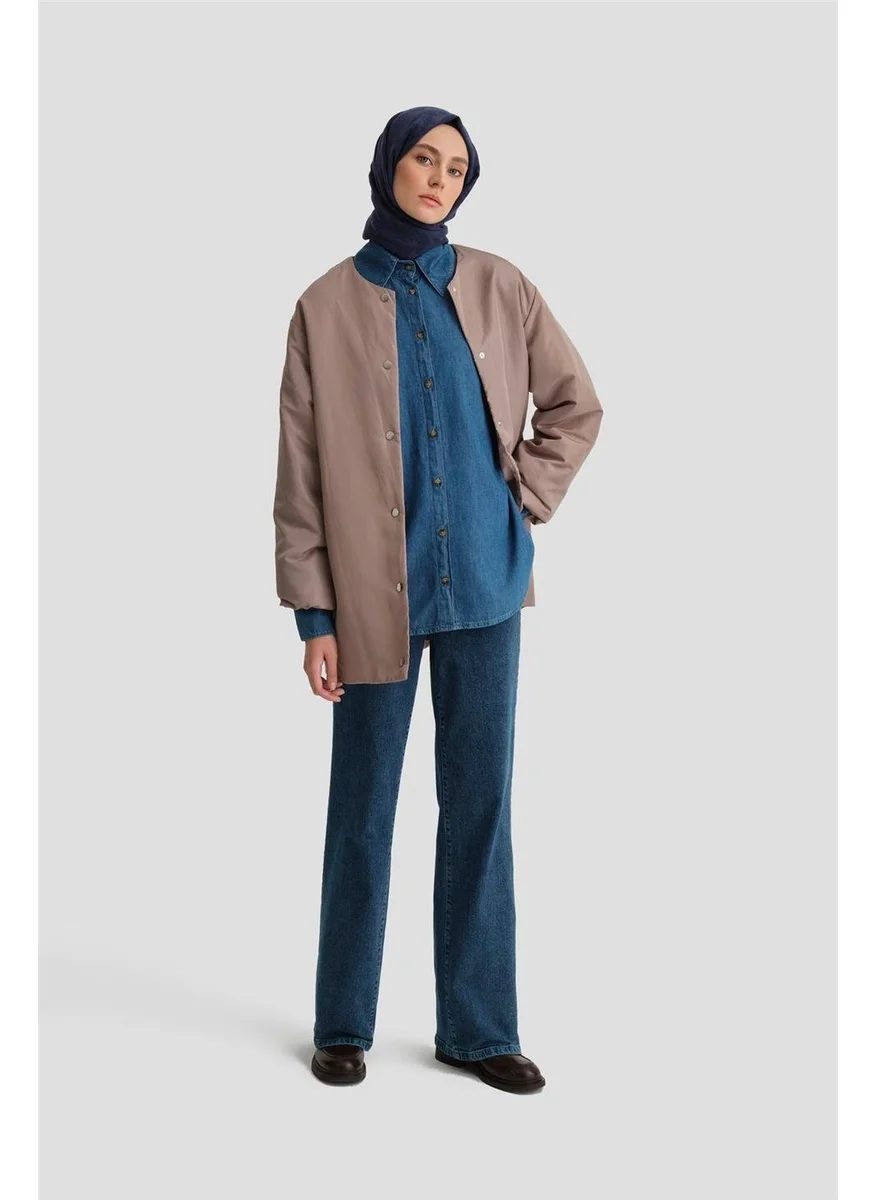 ARMINE Seamless Fiber Bomber Jacket 24KD7521 Mink
