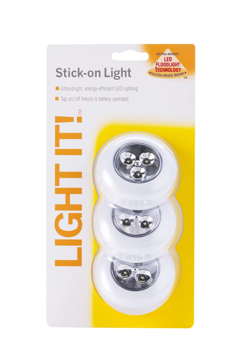 LIGHT IT! من فولكروم، 30010-308 ضوء لاصق، أبيض، عبوة 3 - Image 2