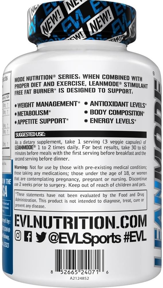 Evlution EVL Weight Loss Support Pills  Premium Multipurpose Appetite Metabolism and Fat Loss Support for Men and Women  LeanMode with Green Coffee Bean Extract CLA and Garcinia Cambogia  50 Servings - Image 4