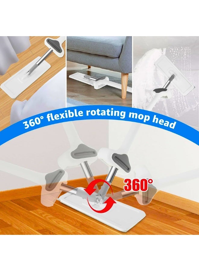 Chase Up 2024 New Lazy Person's Self-Washing Mop - 360° Rotatable Flat Cleaning Tool for Wet & Dry Use, Hands-Free Microfiber Floor/Hardwood Cleaner (with 4 Pads) - Image 3
