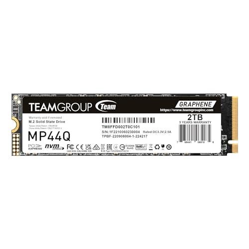 TEAMGROUP MP44Q 2TB SLC Cache Gen 4x4 M.2 2280 PCIe 4.0 w/NVMe Laptop, Desktop, NUC, NAS SSD Read/Write Speed up to 7000/5900MB/s TM8FFD002T0C101 - Image 1