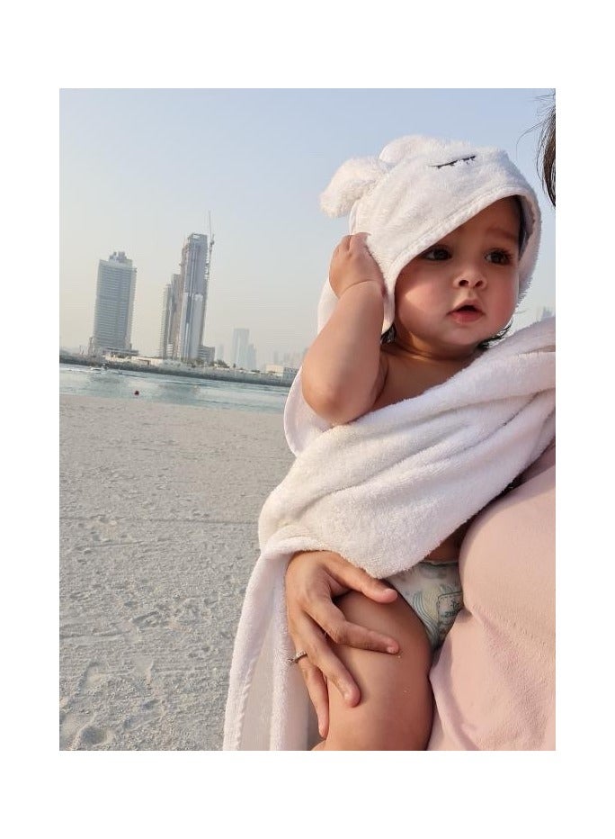 Elli Junior Hooded Towel White - Image 5