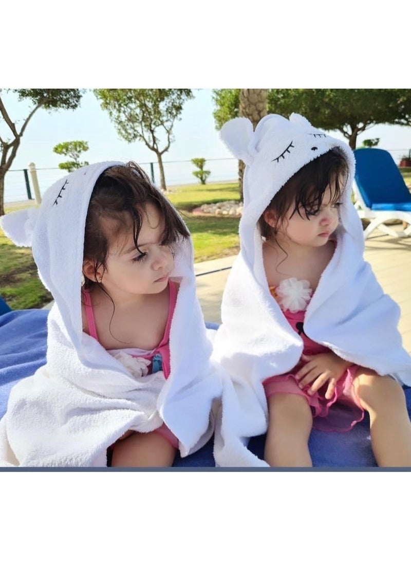 Elli Junior Hooded Towel White - Image 2
