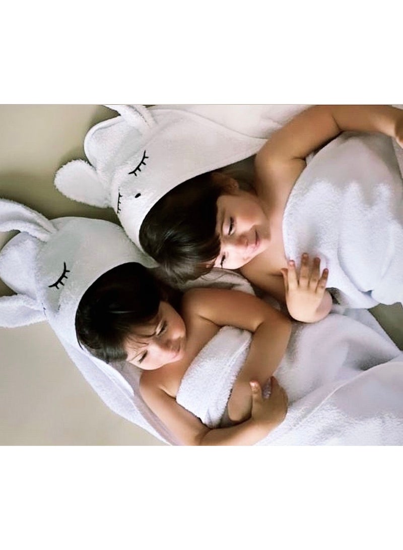 Elli Junior Hooded Towel White - Image 4