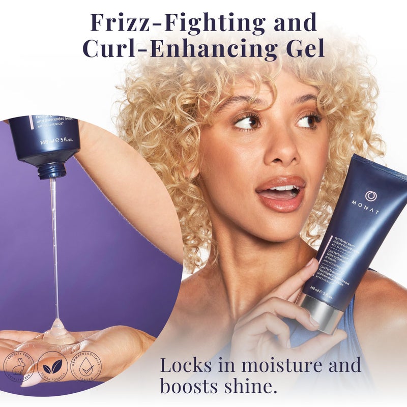 MONAT Curl Perfectionâ„¢ Hydrate & Hold GelÃ©e with RejuveniqeÂ® - Curl-Enhancing Defining Gel for Wavy, Curly, Coily Hair - Soft, Touchable, Shiny Curls with Long-Lasting Memory - 148 ml / 5 fl. oz. - Image 3