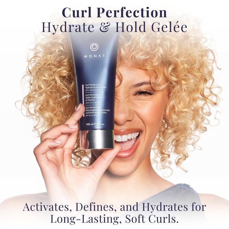MONAT Curl Perfectionâ„¢ Hydrate & Hold GelÃ©e with RejuveniqeÂ® - Curl-Enhancing Defining Gel for Wavy, Curly, Coily Hair - Soft, Touchable, Shiny Curls with Long-Lasting Memory - 148 ml / 5 fl. oz. - Image 2