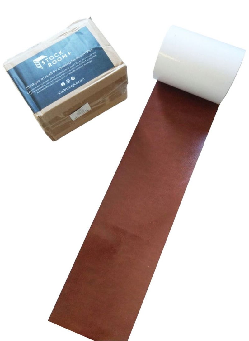 لفة إصلاح جلدية ذاتية اللصق للإصلاح باللون البني - Image 1