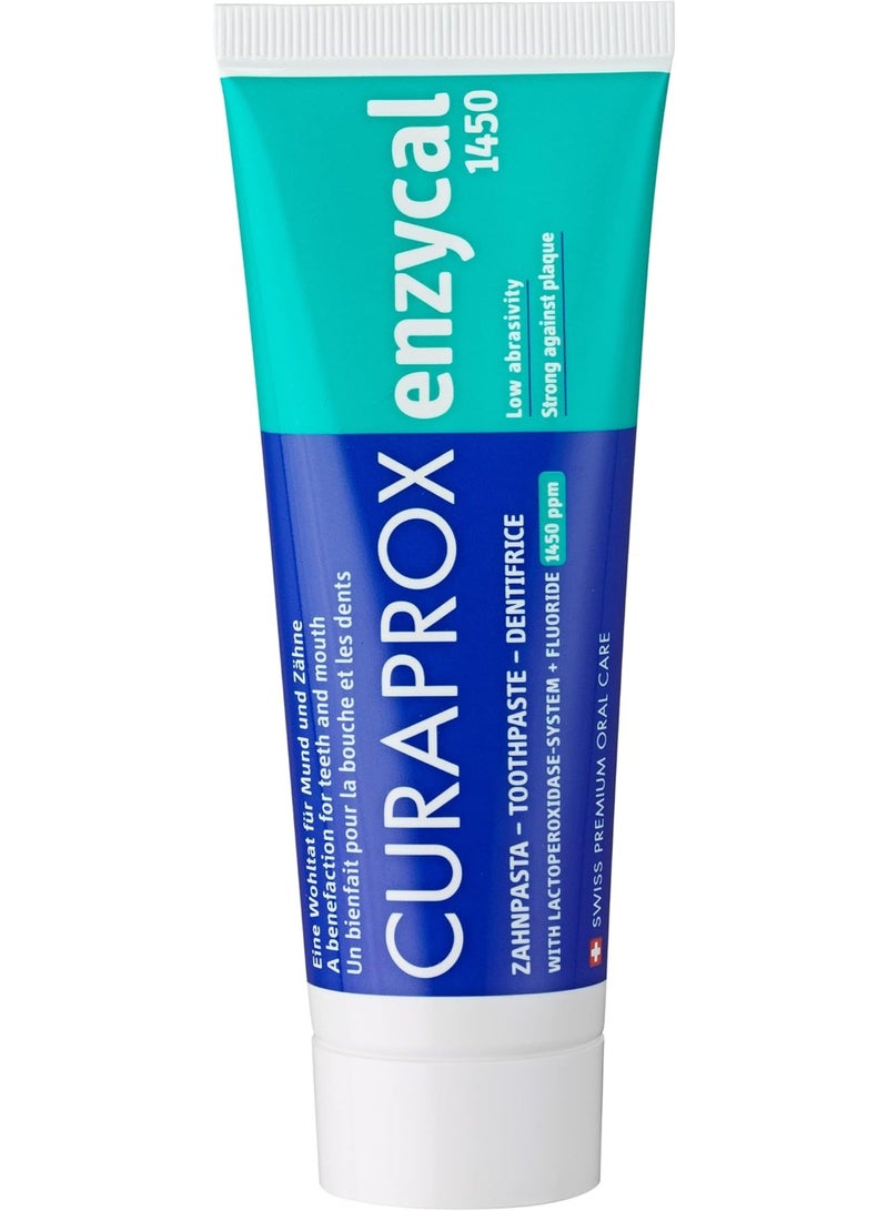 Curaprox Enzycal 1450 Toothpaste – Effective Anti-Cavity Protection – 75ml - Image 1