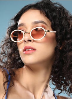 Haute Sauce Polarized Full Rim Oval Sunglasses For Women  - Image 4
