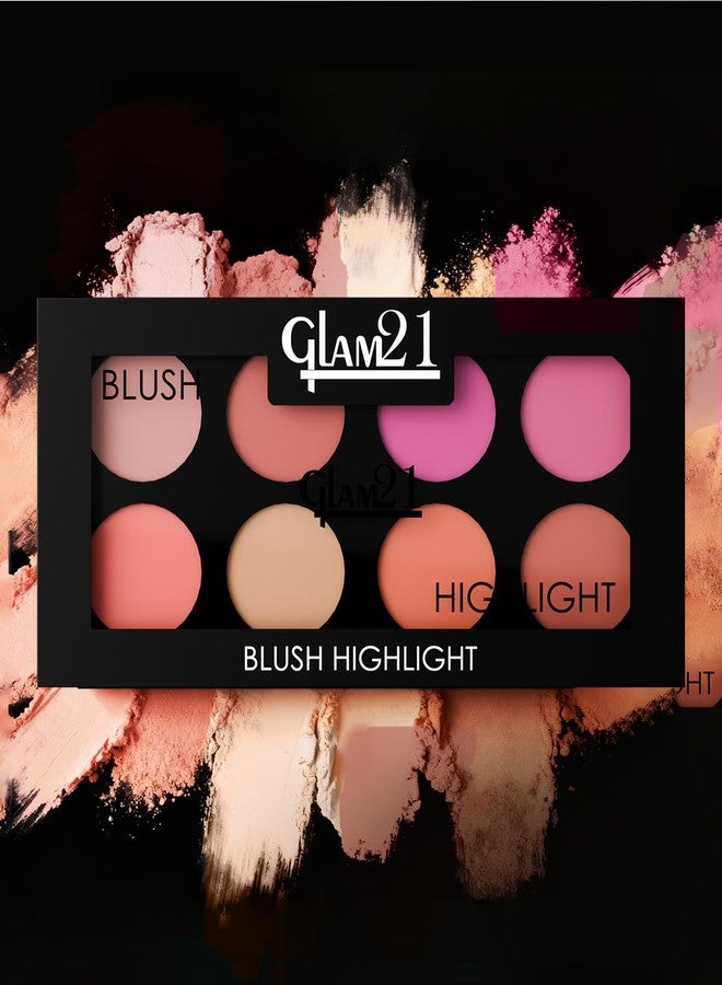Glam 21 Glam21 Blush Highlighter Palette | Silky pigments for long lasting shimmer look | suitable for all skin tone | 24 gm - Amaze-02 - Image 5