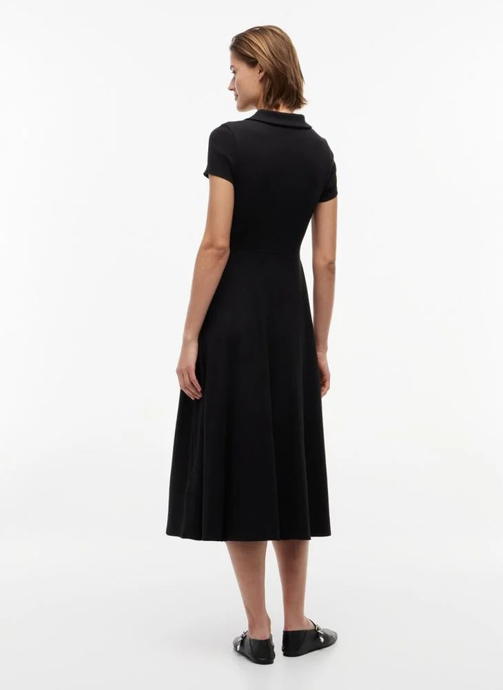 تومي جينز Fit And Flare Midi Polo Dress