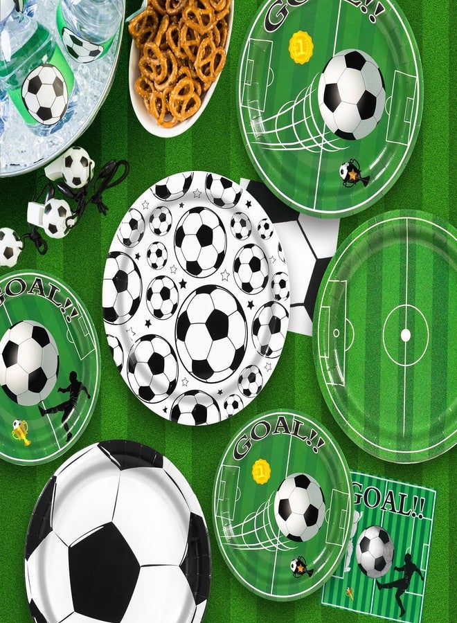 Dhnvcud Soccer Party Decorations,150pcs World Cup Theme Paper Plates and Napkins Set for Boys’ Sports Birthday Party Supplies,Serves 50 - Image 4