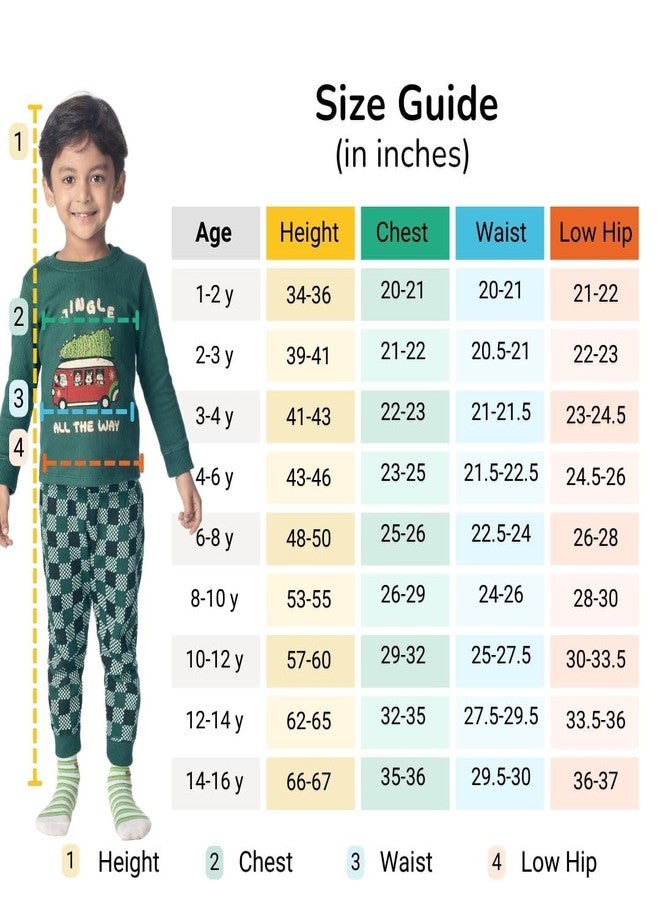 YouGotPlanB Thermal Set for Kids | Pack of 1 Top & Bottom | Cotton | Ages 3-14 Years | Soft on Skin | Comfort Fit | Warm Inner Thermal Wear for Boys & Girls - Image 5