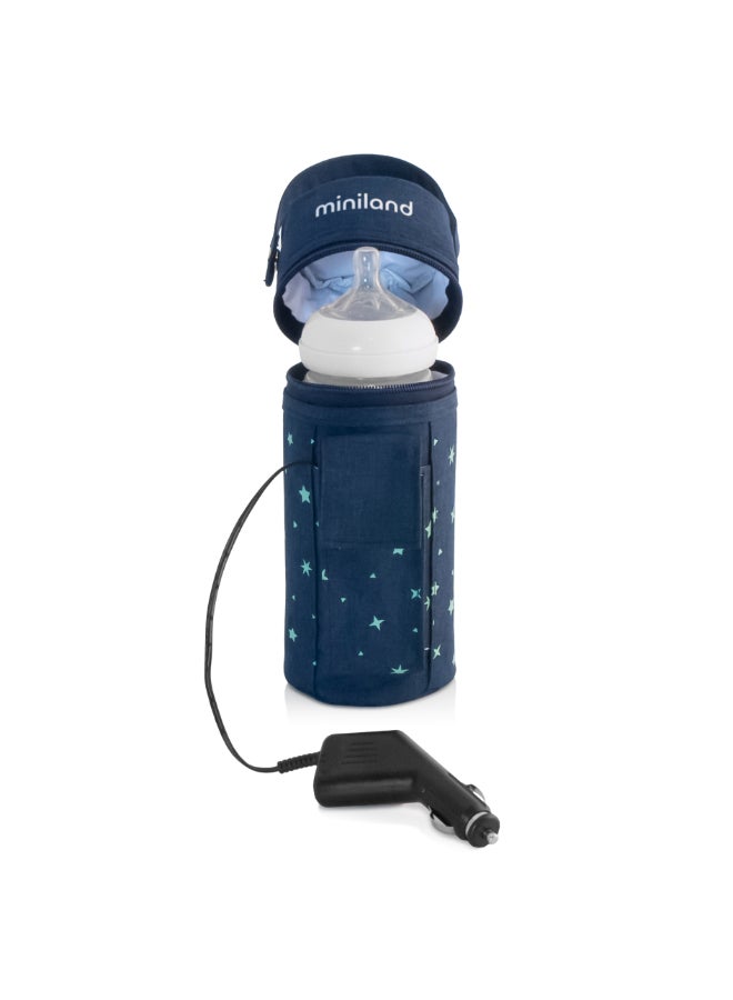 Miniland Warmy Travel Portable Car Bottle Warmer – Denim - Image 3