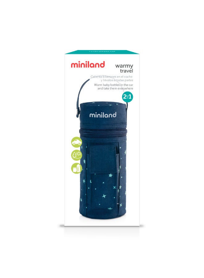 Miniland Warmy Travel Portable Car Bottle Warmer – Denim - Image 2