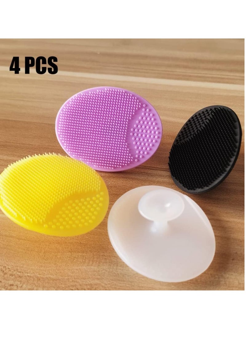 Face Scrubber, Facial Exfoliator, Face Scrub Brush, Soft Face Brush, Silicone Facial Cleansing Brush, Face Exfoliator Blackhead Acne Pore Pad Cradle Cap Face Wash Brush for Deep Cleaning Skin 4 Pack - pzsku/ZE407F9EBB804331201C0Z/45/_/1736180393/c28c7f5f-2fc4-4387-85cb-24e409bc85f9