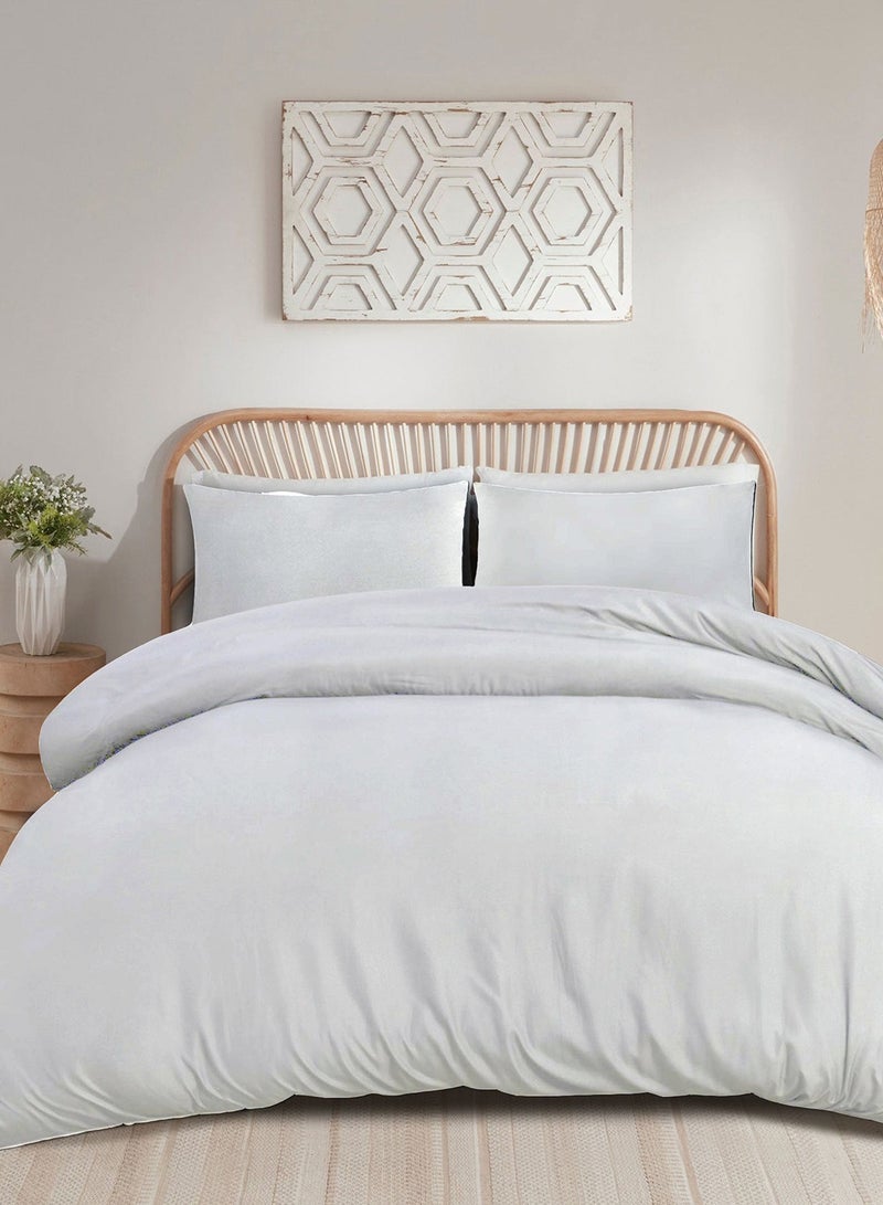 Solid Duvet Cover Set 3 pieces white