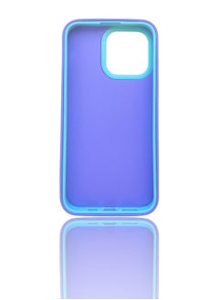 Back protection cover made of plastic for Apple iPhone 14 Pro with a frame inside to protect the phone - Purple