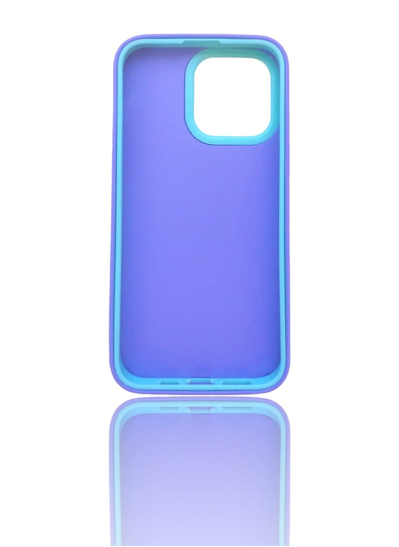 Generic - Back protection cover made of plastic for Apple iPhone 14 Pro with a frame inside to protect the phone - Purple - Image 1