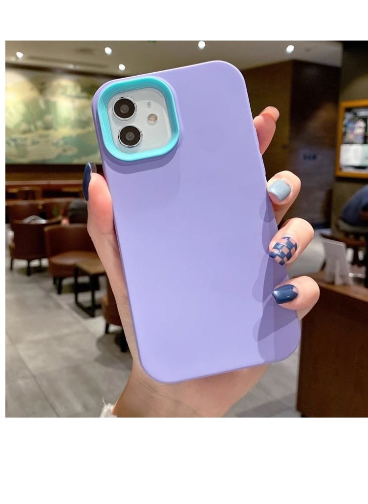 Generic - Back protection cover made of plastic for Apple iPhone 14 Pro with a frame inside to protect the phone - Purple - Image 1