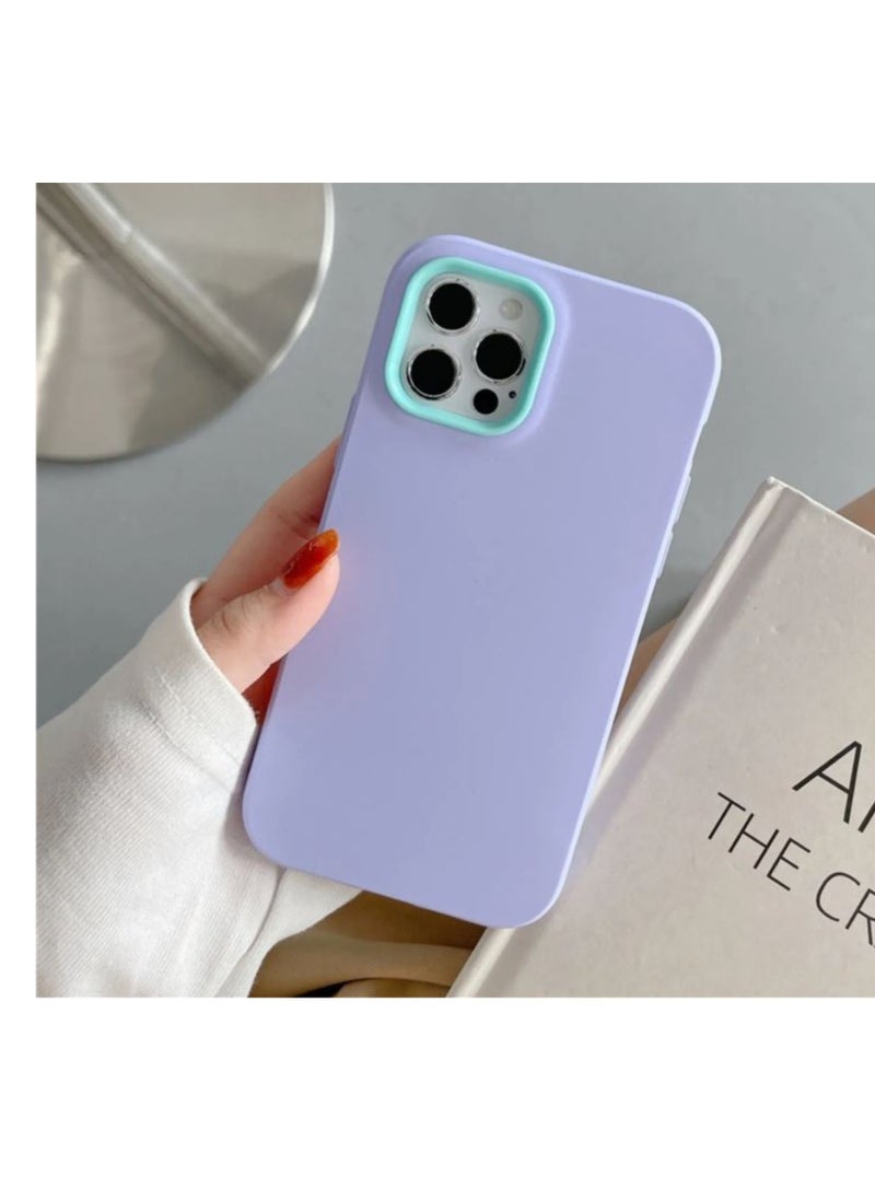 Generic - Back protection cover made of plastic for Apple iPhone 14 Pro with a frame inside to protect the phone - Purple - Image 1