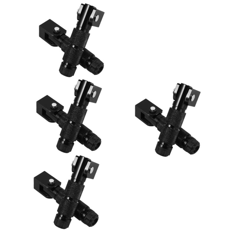 4 Pcs Aluminum Alloy Motorcycle Foot Pegs Folding Design Lightweight Stable Accessories - Image 2