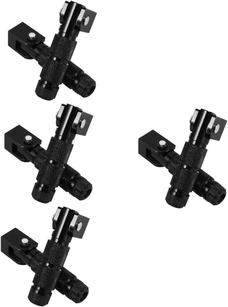 4 Pcs Aluminum Alloy Motorcycle Foot Pegs Folding Design Lightweight Stable Accessories - Image 1