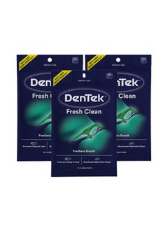 Dentek DenTek Fresh Clean Floss Picks, For Extra Tight Teeth, 75 Count, 3 Pack  - Image 1