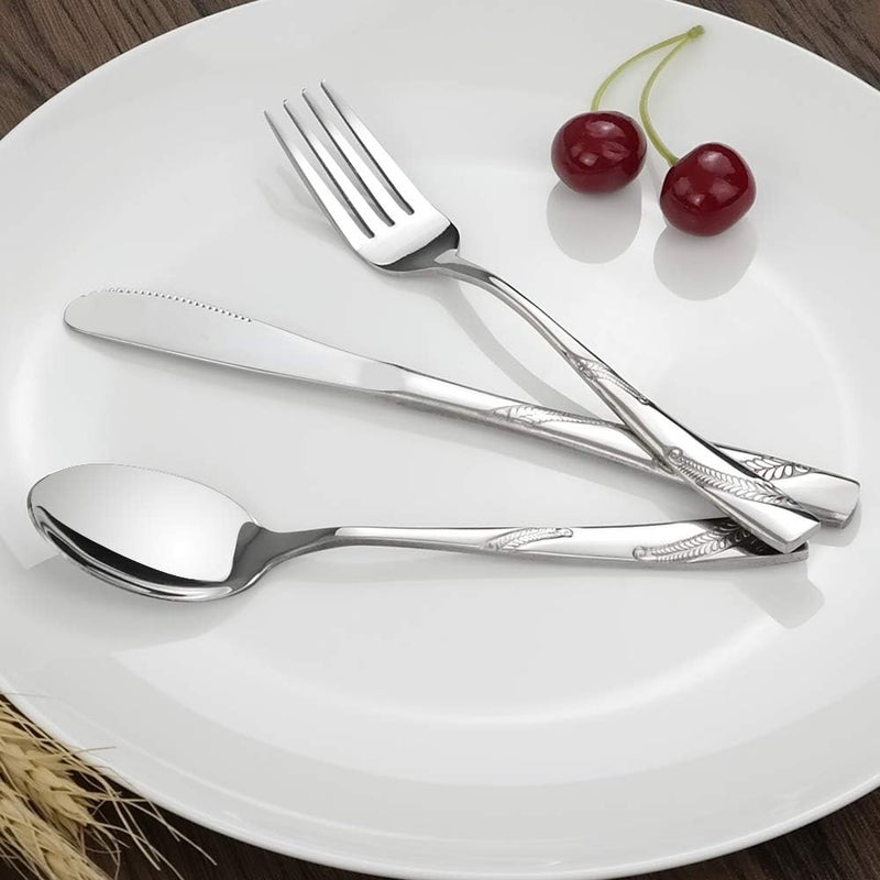 Nicesh 30 Pieces Stainless Steel Flatware Cutlery Silverware Service for 6 - Image 3