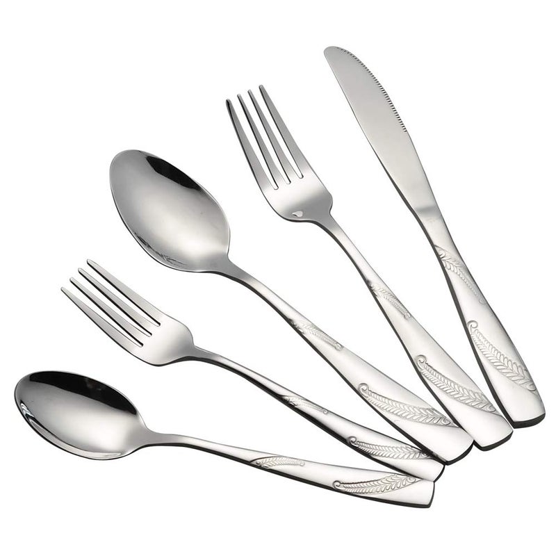 Nicesh 30 Pieces Stainless Steel Flatware Cutlery Silverware Service for 6 - Image 1