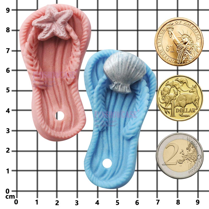 FUNSHOWCASE FUNSHOWCASE Large Flip Flop with Hole Candy Silicone Mold for Cake Decoration  Soap Making  Fondant Sugarcraft  Crafting Projects  - Image 3