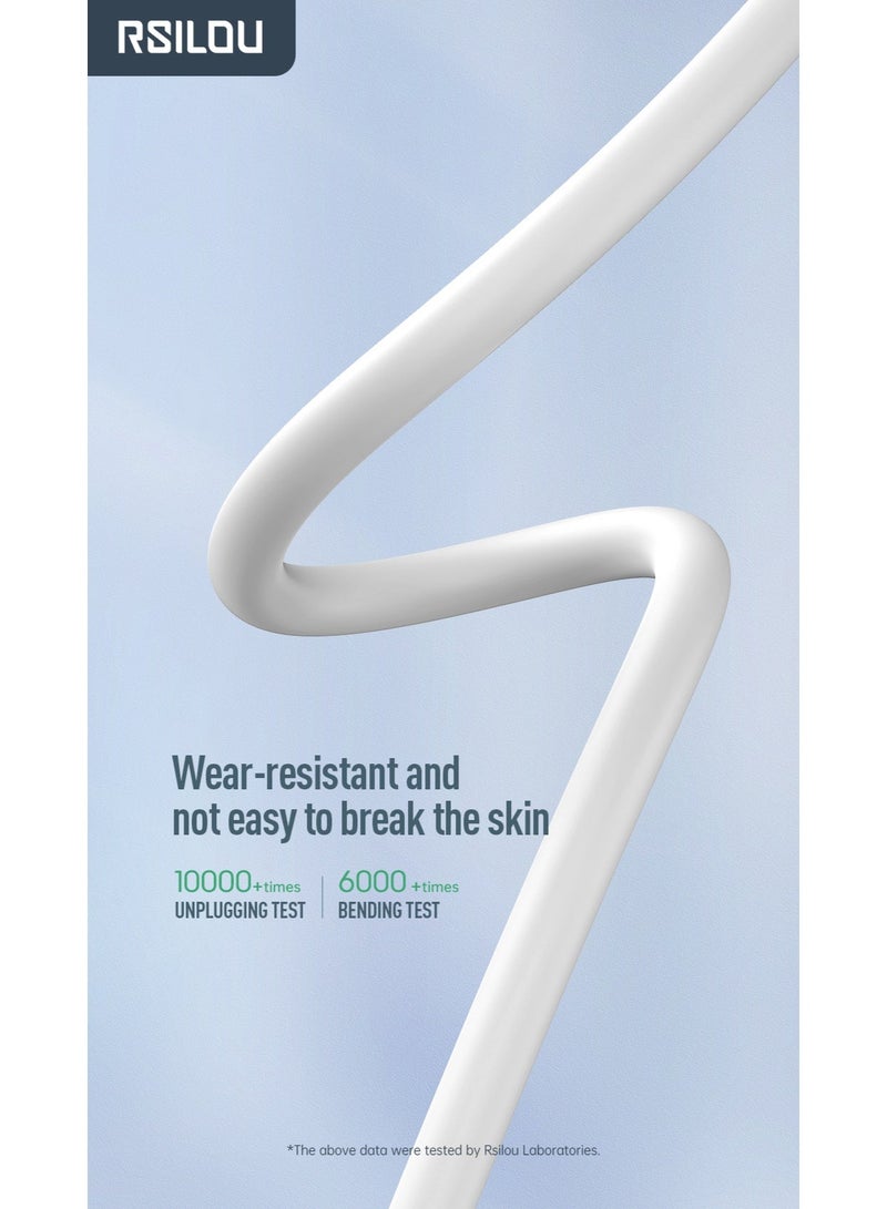 RSILOU-R2002 USB-A to Micro USB Charging Data Cable – 100cm, Fast Charging & Data Transfer, Tangle-Free - Image 4