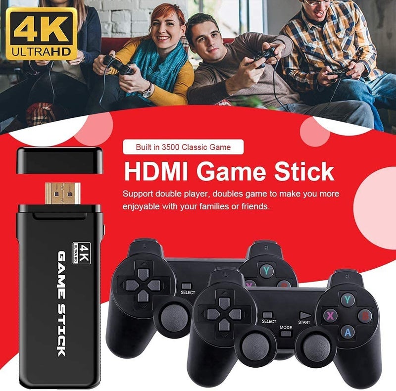 SMARTCAM USB Wireless Console Game Stick Video Game Console Built-in 3000 Classic Games 8 Bit Mini Retro Controller HDMI Output Dual Player- 4K Ultra HD Game Stick - Image 5