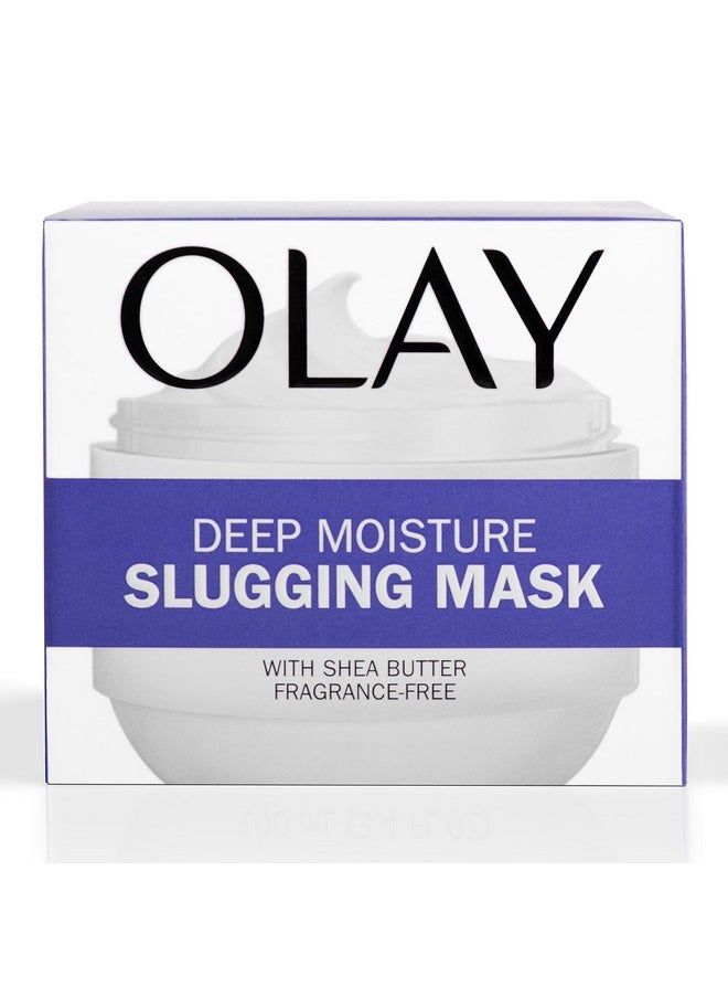 Olay - Olay Deep Moisture Slugging Mask with Shea Butter, Fragrance Free, 3.4 oz - Image 1