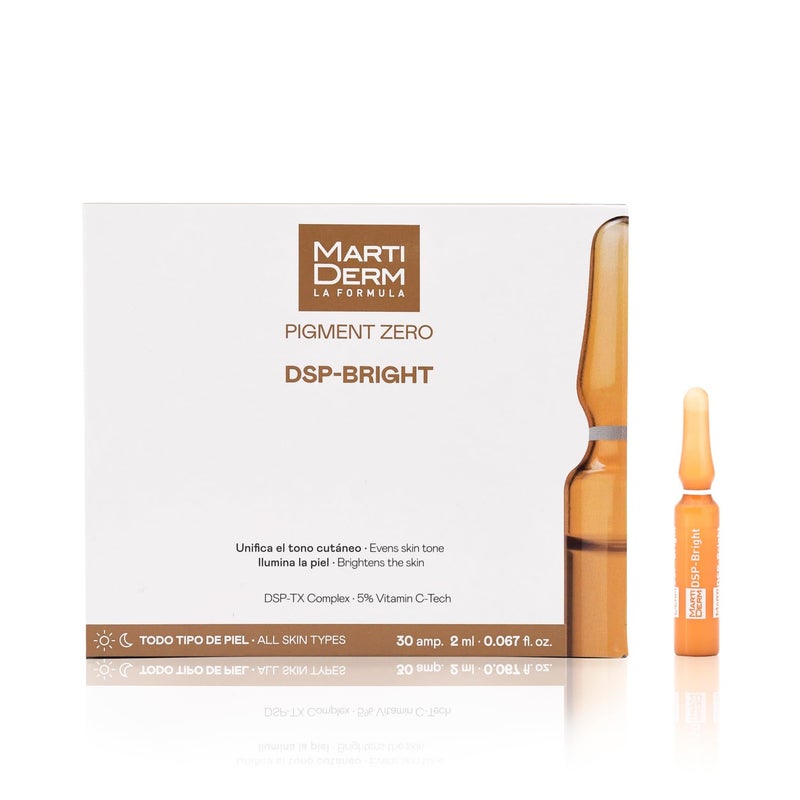 MartiDerm DSP Bright for Women and Men with Vitamin C-Tech and DSP-TX Complex, for a bright skin and even skin tone, 30 Ampoules - Image 2