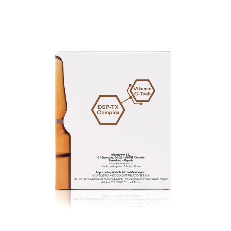 MartiDerm DSP Bright for Women and Men with Vitamin C-Tech and DSP-TX Complex, for a bright skin and even skin tone, 30 Ampoules - Image 3